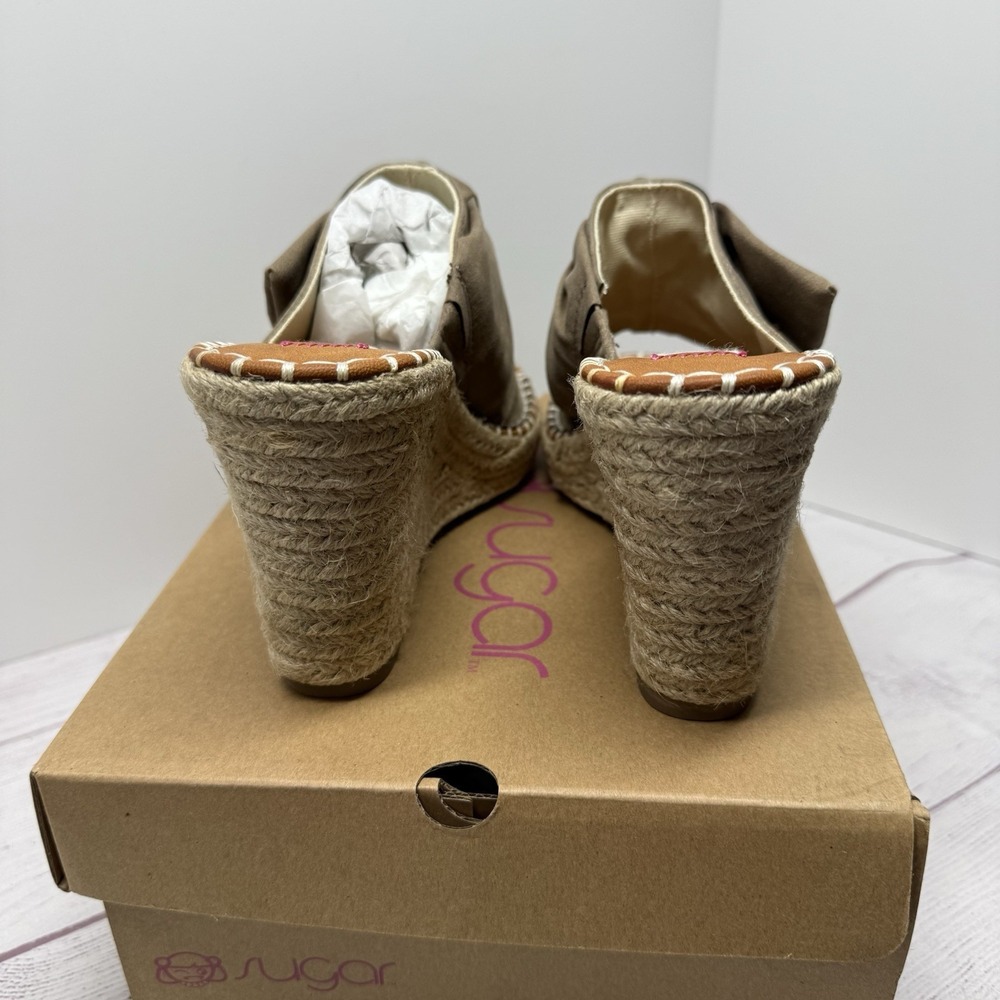 New Sugar Women's Hundreds Wedge Sandal Taupe Brown Size 9.5 WSF613 - Picture 6 of 12